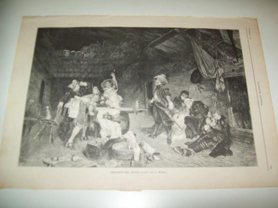 LAMINA ILUSTRACION ARTISTICA 19747: Reparto del botin, por Weiser