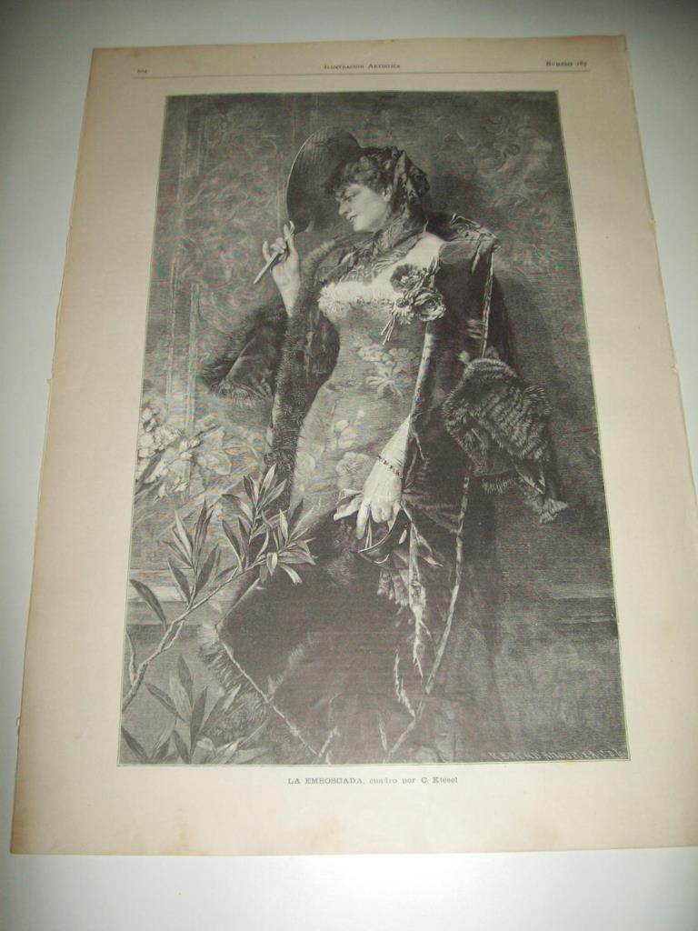 LAMINA ILUSTRACION ARTISTICA 19746: La emboscada, por C. Kiesel