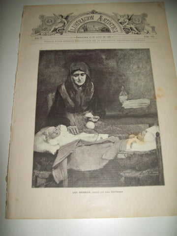 LAMINA ILUSTRACION ARTISTICA 19745: Los gemelos, por Luis Deschamps