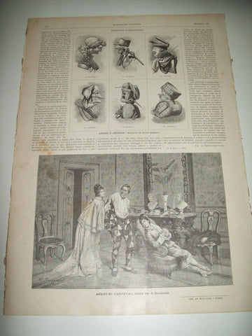 LAMINA ILUSTRACION ARTISTICA 19744: Acabo el carnaval, por Randanini