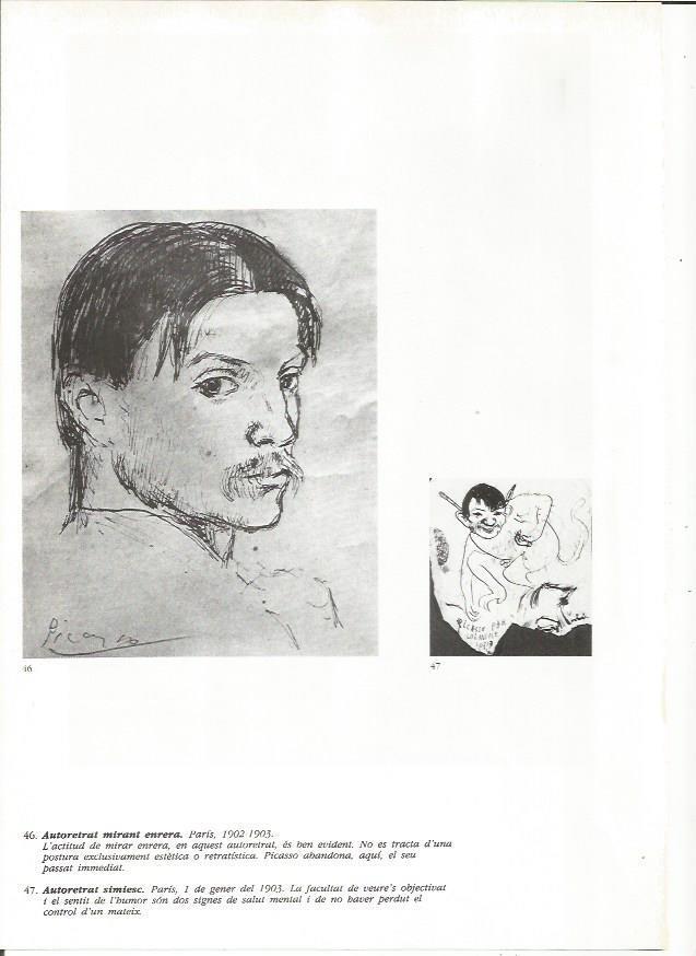 LAMINA 19367: Autorretrato mirando atrás y Autorretrato simiesco