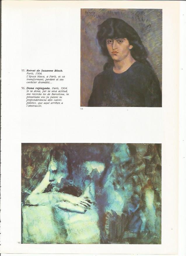 LAMINA 19374: Retrato de Suzanne Bloch y Mujer recogida