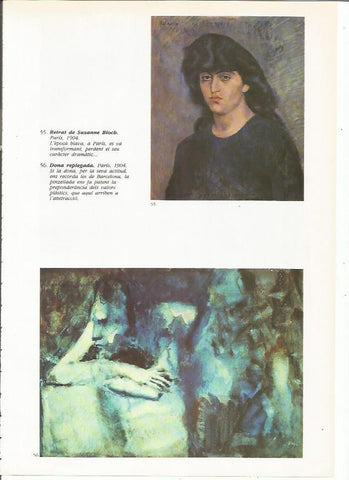 LAMINA 19374: Retrato de Suzanne Bloch y Mujer recogida