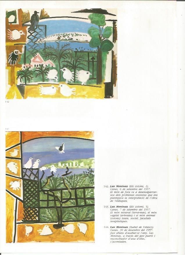 LAMINA 19438: Las palomas de Las Meninas de Picasso