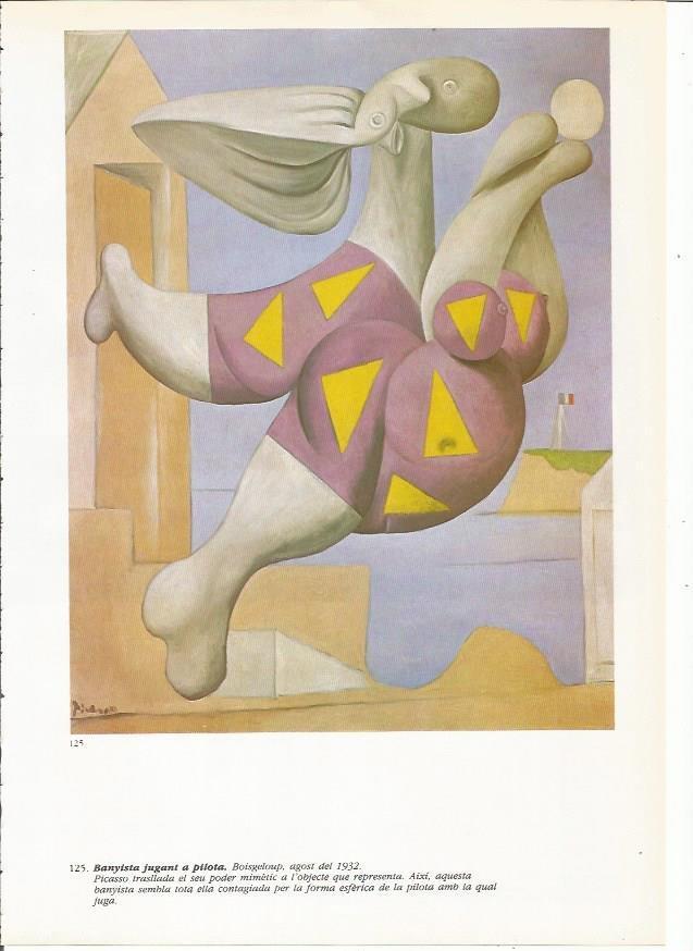 LAMINA 19427: Bañista jugando a la pelota