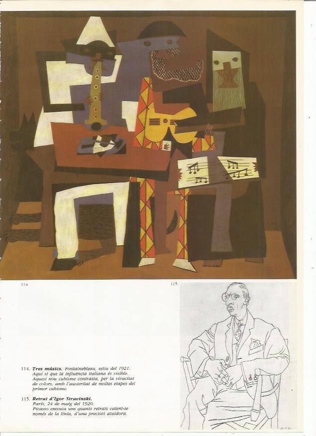 LAMINA 19419: Tres musicos y Retrato de Igor Stravinski