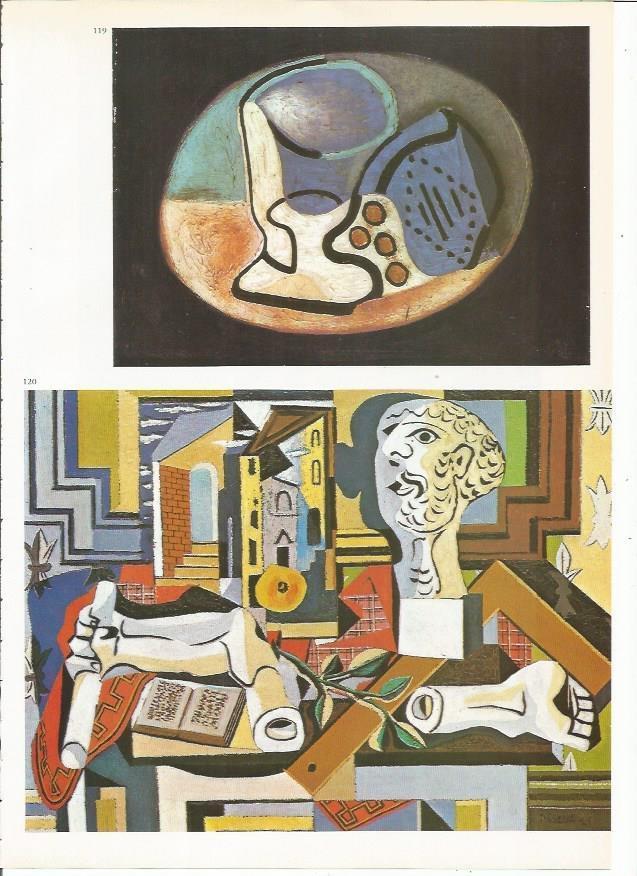 LAMINA 19423: Copa y paquete de tabaco y Taller con una cabeza de yeso