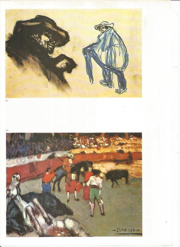 LAMINA 19359: Siluetas toledanas y Escena de corrida