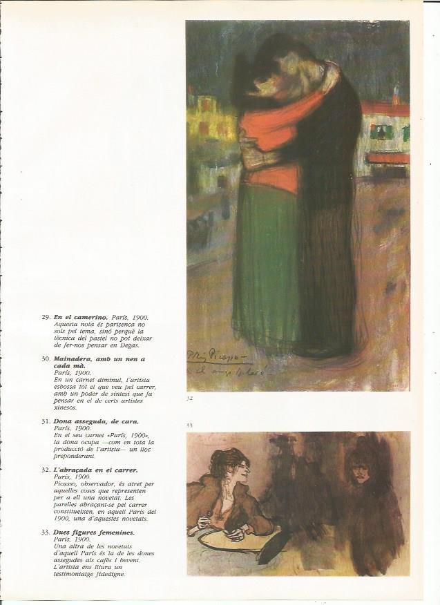 LAMINA 19358: Abrazo en la calle y Dos figuras femeninas