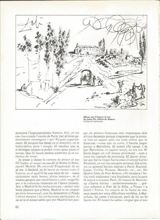 LAMINA 19294: Dibujo para el texto de Josep Pla: Obres de Museu