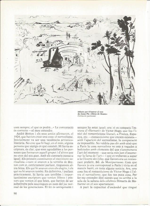 LAMINA 19297: Dibujo para Obres de Museu de Josep Pla, por Dali