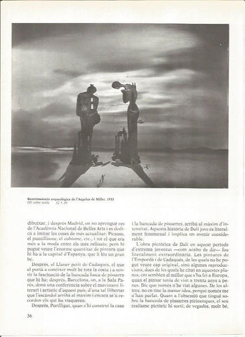 LAMINA 19272: Reminiscencia arqueologica del Angelus de Millet, por Dali