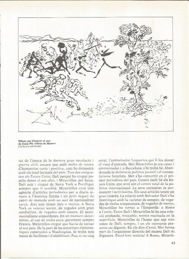 LAMINA 19276: Dibujo para el texto de Josep Pla Obres de Museu