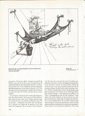 LAMINA 19341: Ilustracion sobre papel para La vida secreta de Salvador Dali