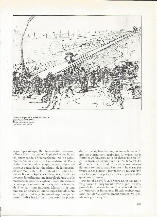 LAMINA 19343: Ilustracion en tinta china por Dali