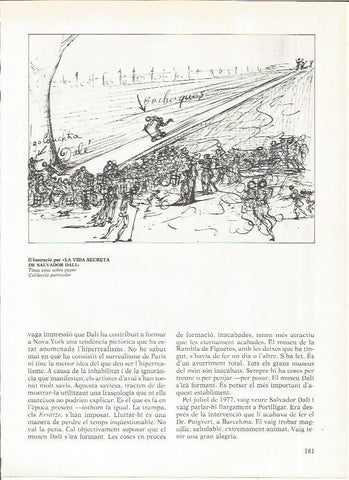 LAMINA 19343: Ilustracion en tinta china por Dali