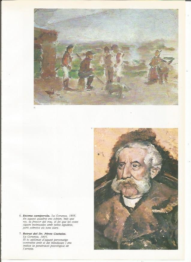 LAMINA 19346: Escena campestre y Retrato del Dr. Perez Costales