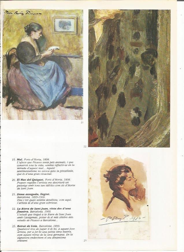 LAMINA 19354: Mujer sentada, La Riera de Sant Joan y Retrato de Lola