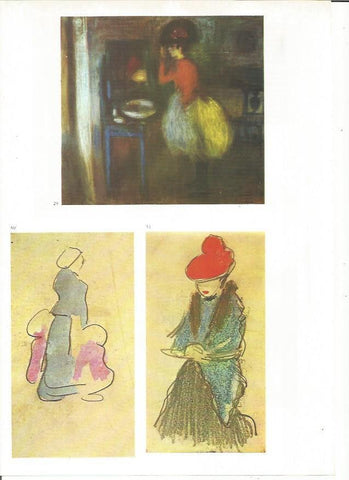 LAMINA 19357: En el camerino, Mujer sentada de cara