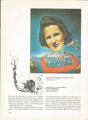LAMINA 19335: Retrato de Gala con sintomas rinoceronticos, por Dali