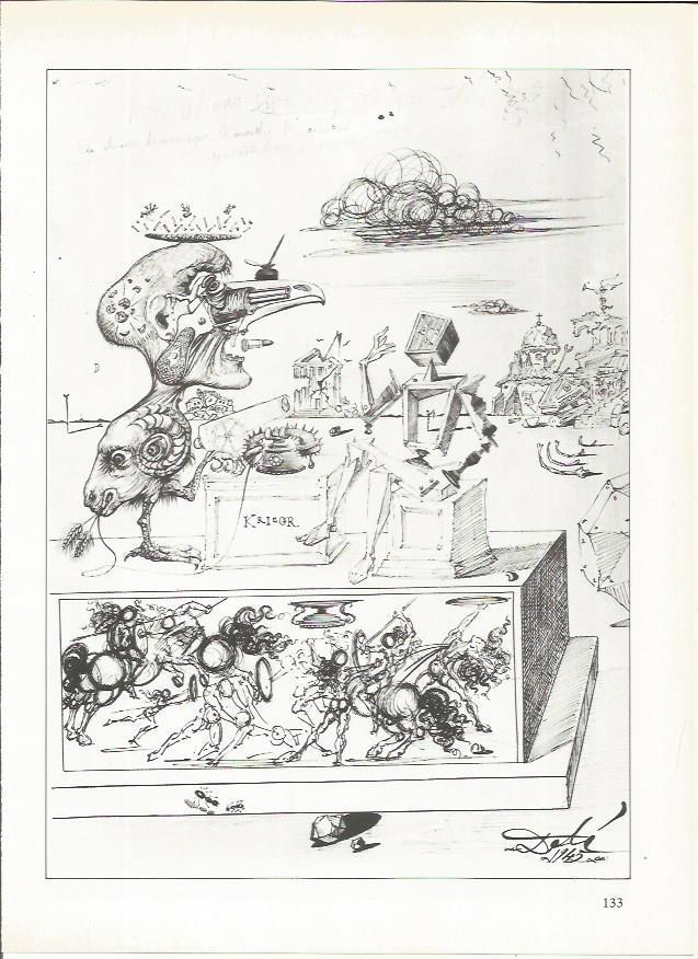 LAMINA 19319: Dibujo sin titulo, por Dali