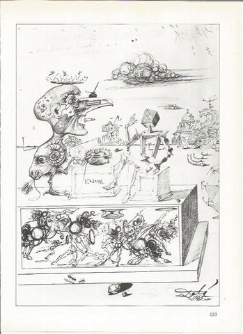 LAMINA 19319: Dibujo sin titulo, por Dali