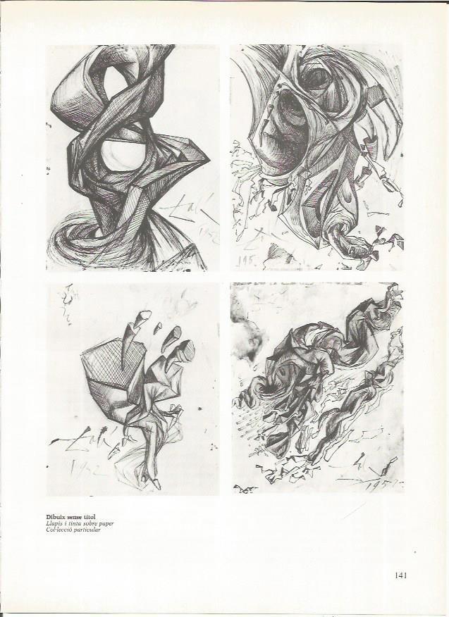 LAMINA 19323: Dibujo de lapiz y tinta sin titulo, por Dali