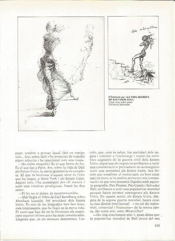 LAMINA 19324: Ilustraciones de tinta china para La vida secreta de Salvador Dali