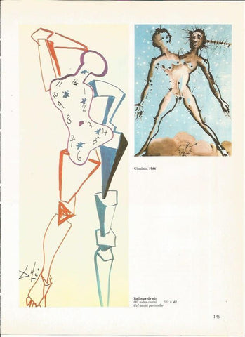 LAMINA 19327: Geminis y Reloj de noche, por Dali