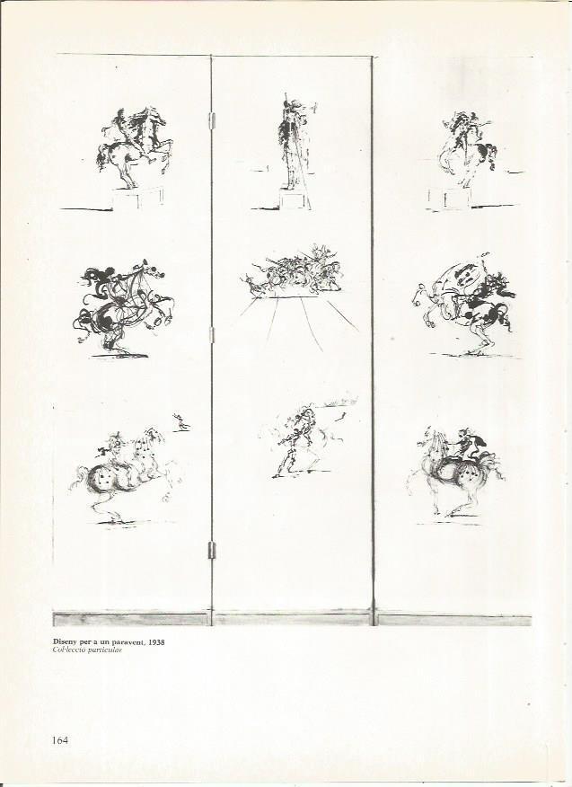 LAMINA 19334: Diseño para un biombo, por Dali