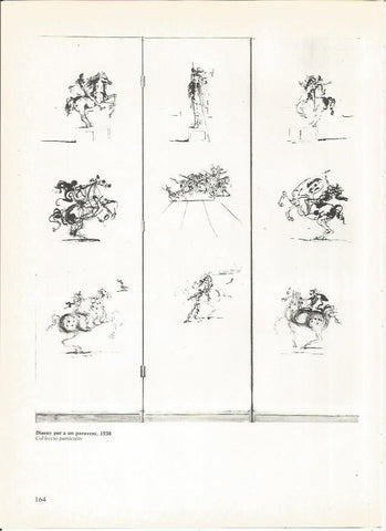 LAMINA 19334: Diseño para un biombo, por Dali