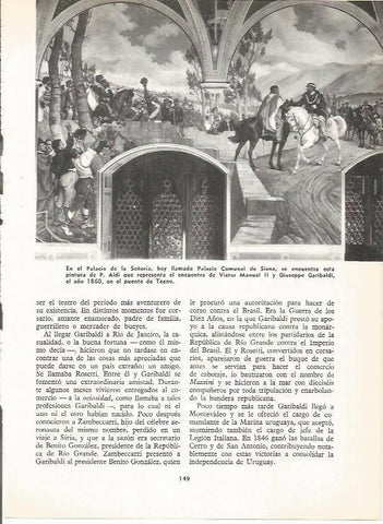 LAMINA 19570: Encuentro de Victor Manuel II y Garibaldi, por P. Aldi