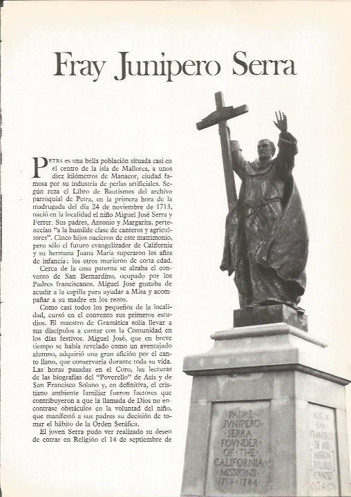 LAMINA 19552: Fray Junipero Serra