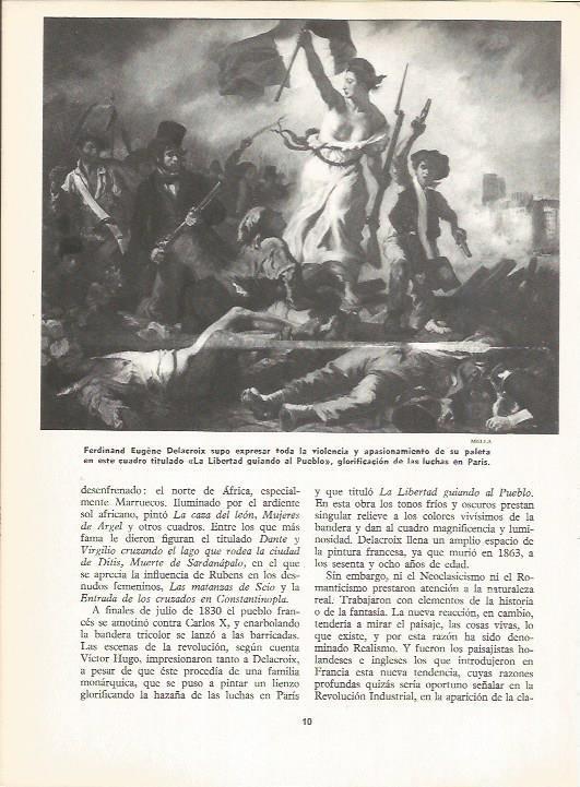 LAMINA 19615: La Libertad guiando al pueblo, por Delacroix