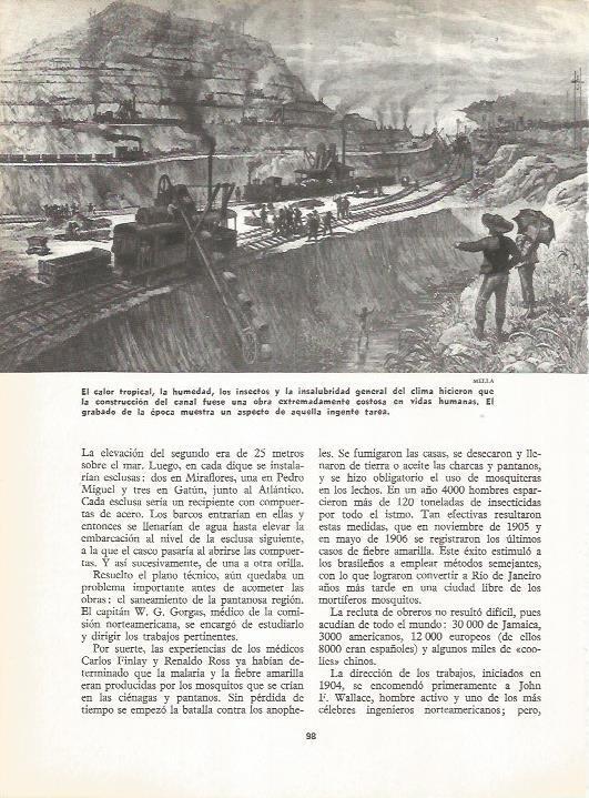 LAMINA 19629: Grabado de la construccion del Canal de Panama