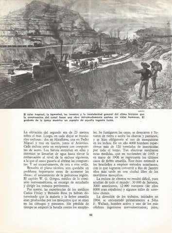 LAMINA 19629: Grabado de la construccion del Canal de Panama
