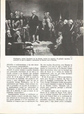 LAMINA 19610: Washington en el Senado