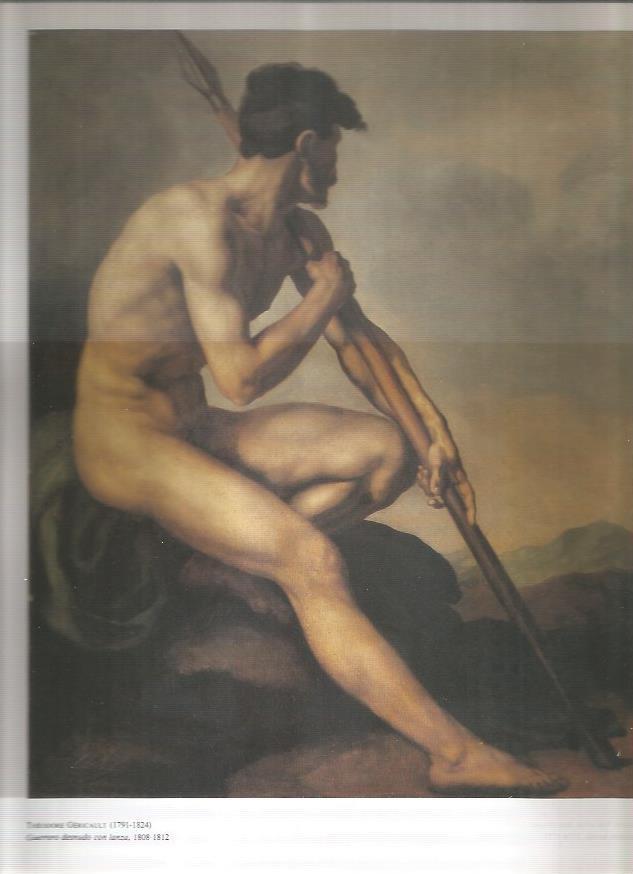 LAMINA 19482: Guerrero desnudo con lanza, por Gericault