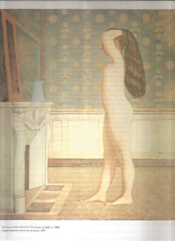 LAMINA 19492: Figura femenina delante de un espejo, por Balthus