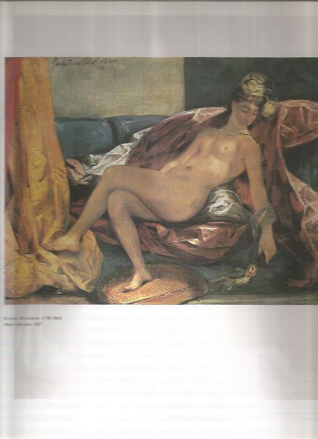 LAMINA 19484: Mujer con loro, por Delacroix