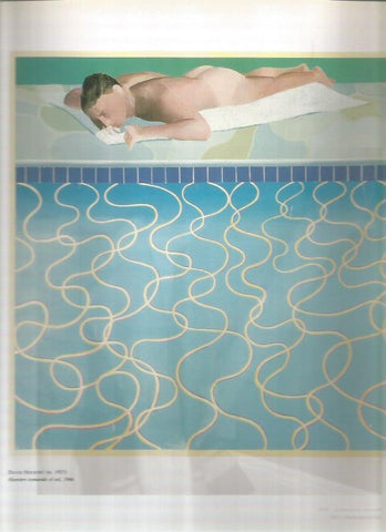 LAMINA 19504: Hombre tomando el sol, por D. Hockney