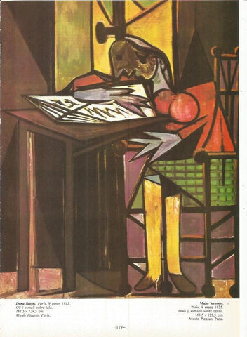 LAMINA 19031: Mujer leyendo