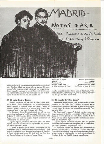 LAMINA 19006: Anuncio para la revista Madrid, notas de arte