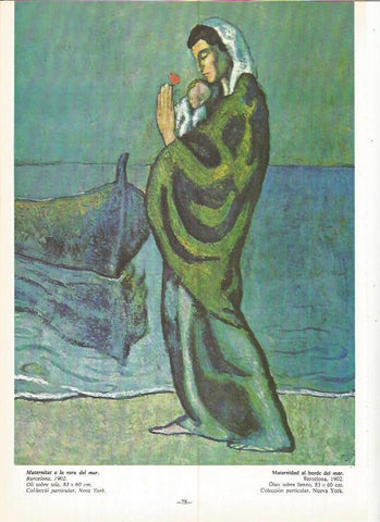 LAMINA 19010: Maternidad al borde del mar
