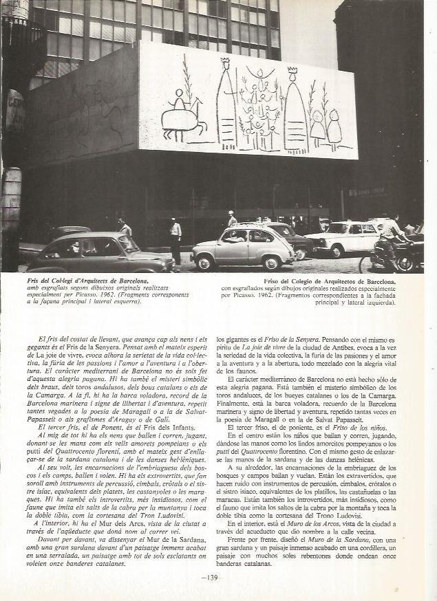 LAMINA 19041: Friso del Colegio de Arquitectos de Barcelona