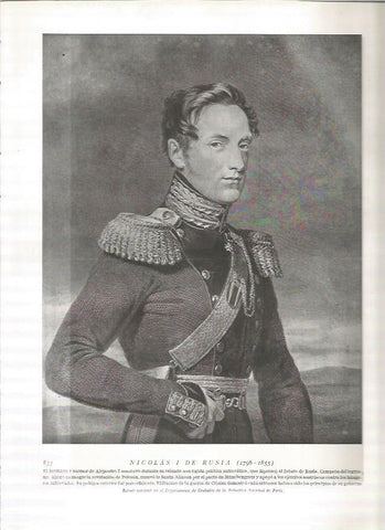 LAMINA 19184: Nicolas I de Rusia