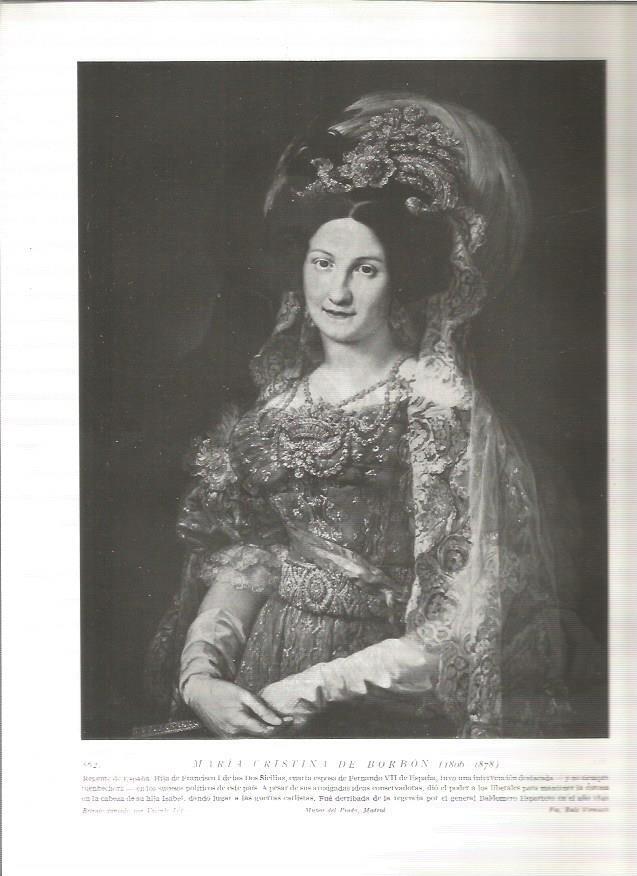 LAMINA 19195: Maria Cristina de Borbon