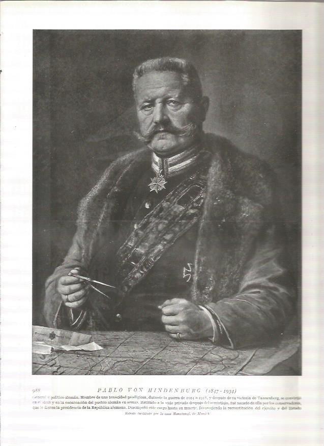 LAMINA 19254: Pablo von Hindenburg