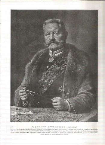 LAMINA 19254: Pablo von Hindenburg