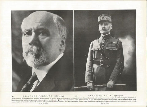 LAMINA 19258: Fernando Foch y Raimundo Poincare